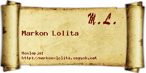 Markon Lolita névjegykártya